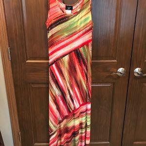 Great Summer tank dress. Orange/brown. Flattering